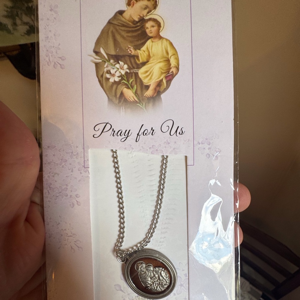 Saint Anthony Necklace New And Sealed In Package
